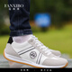 Fan Xibo Brand Shops Breathable and Odor a prueba de olores para zapatos deportivos para hombres 2025 Nuevo lienzo versátile de una sola suela zapatos de conducción de suela AW9902 Capa de una sola capa de tela blanca 38 (240 mm) Código estándar