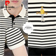 Pierre Cardin 2025 Nouveau t-shirt à manches courtes à manches courtes pour le collier de chemise pour hommes Polo T-shirt brodé à la mode à demi-manche Blanc 5012 [Turn Coll Colaire Colaire] M