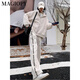 Magiopy International Luxury High-End Brand Fashion Brand Loak Casual Sports Set Women's Women's Spring Fashion Age Spring Fashion, снижающий топ для погладьте + брюки XS (80-95JIN [JIN равно 0,5 кг]))