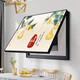 Yonghuan New Chinese-style meter box decorative painting without punching in living room and dining room hanging painting Modern simple strong and weak power switch cover painting 01 - Fulu Linmen 1365 40*30 (can accommodate 33 width*22 height) Piano black