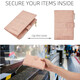 Bolsa de pasaporte de viajes multifuncional NUEVO diseño mate PU Textura Billetera contra el cepillo antirrobo adecuado para juventud estilo de negocio PU Pink [Pincel antirrobo]