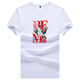 
Soodu Shark brand short-sleeved T-shirt men summer solid color mercerated cotton horse picture print black [6176#] S _[100120Jin[Jin equals 0.5 kg]]