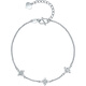 Saturday Fortune PT950 platinum bracelet for women, platinum Samsung four-leaf clover, birthday gift for girlfriend B0721636, about 2.92g