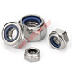 Zhongshangguille 304 stainless steel anti-loosening nut hexagonal locking nut Self-locking anti-slip screw cap M3M4M5M6M8M10M12 M14130 pieces
