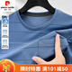 Pierre cardin middle-aged daddy summer short-sleeved T-shirt for men round neck T-shirt for summer middle-aged and elderly thin ice silk cool top 691 blue gray [5A grade] high-end light luxury M 165 [70-120Jin [Jin equals 0.5 kg]]