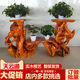 
Natural root carving stand base log living room Chinese bonsai fish tank stand solid wood tree root art balcony ornament antique red 16863