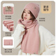 JIUMU pure wool warm scarf, hat and gloves three-piece set for women, winter birthday and New Year gift for girls in gift box