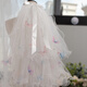 Dingjing Colorful Butterfly Veil Registration Concert Proposal Veil Bridal Wedding Hair Accessories Super Fairy Photo Props Colorful Butterfly Double Layer Veil 50cm Hairpin Style