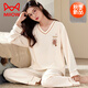 
Catman (MiiOW) pajamas for women in spring and autumn Korean version, large size long sleeve two-piece suit casual summer autumn and winter thin home clothes can be worn outside. Pink GXT9923 color M (recommended 75-95Jin [Jin equals 0.5 kg])