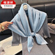 Hengyuanxiang Spring and Summer New Product Imitation Silk Scarf Tiansi Cotton Scarf Fashionable and versatile Ladies Shawl Scarf Women Beige 90*90