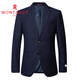 Montagut Genuine Montagut/Montagut 2024 Spring New Business Casual Suit Solid Color Wool Men's Jacket Navy Blue 2XL 185/100A 54