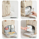 Baby Drei Baobaosan New Mutter Bag Light Luxus Mode Multifunktionale Großkapazität Mutter und Babybeutel Schulterlicht Reisetasche Nationale Schatzblume (verbessert große Kapazität 26L)