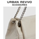 
URBAN REVIVO2025 Summer New Women's Temperament Chain Shoulder Crossbody Bag UAWB50132 Beige White