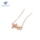 Ryan Twin Flowers 18K gold and diamond necklace, a romantic birthday gift for your girlfriend
