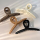 Simple Large Frosted Clip Girls Back of Head Hair Clip Hair Volume Shark Clip 2024 New Hair Clip Headwear 11cm Streamer-Coffee Color