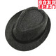Trendy and charming autumn and winter men's top hat, middle-aged and elderly large-brimmed hat Korean version solid color woolen hat retro British casual hat top hat black