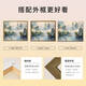 山头林村中式山水风景数字油画diy手绘画画填色感丙烯油彩涂色填充画 X9737 4560油画套餐+精品外框四色可选