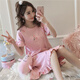 浪莎睡裙女夏天2025年新款纯棉日系可爱睡衣孕妇网红家居服可出门春秋 背心693条纹小熊 165(L) 均码