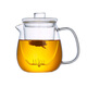 Qinkai heat-resistant high temperature glass teapot filtered thickened transparent single pot small floral teapot household tea water separation glass penguin teapot 500ml