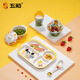 Wuhe (wuhe) wuhe mélamine table de table petite assiette pour enfants de canard jaune bol de nourriture complémentaire cuillère mignon dessin animé anti-scalding B.