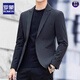 Romon (Romon) Casual Blazer Herrenanzug koreanischer Stil schlanker und gutaussehender trendiger formeller Tops ein Stück Spring und Herbst Black [Top] XL empfohlen [141-160jin [Jin ist 0,5 kg]]