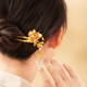 Museum Cultural Creation Peony Flower God Hairpin New Chinese Style Hairpin Ancient Style Hairpin Wedding Hair Accessory Girl Birthday Gift Thanksgiving National Color Peony Gorgeous