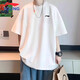 LI-NING KIDS李宁儿童运动套装夏季宽松休闲潮流短袖速干短裤青少年时尚两件套 白色小标速干T恤+速干短裤 175 cm