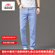 Inter Mailand Luxusmarke High-End Tennis Jeans Herren Sommer dünne lose geradlinige elastische Männerhosen 9767B Hellblau 28