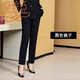 Davia high-end suit suit women's professional wear formal autumn and winter new fashion temperament goddess style work clothes navy blue suit + wide leg pants XL recommended 115-125 Jin Jin equals 0.5 kg