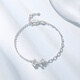 Chao Acer Bow Platinum Bracelet PT950 Platinum Hand Jewelry Stacked High-Level Birthday Gift for Women Price Chain length is about 16cm+, including labor costs 380 yuan 3.75 grams