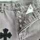 Crowxinping 25ssch Crowxin Crowxin Label de cuero lavado Jeans Dopamine Jeans Cement Grey LC9928 Cemento Gris LC9928 28