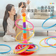 
MPPMCK Zhuanzhuanle Children's Circle Mirroring Toys Baby Montessori Early Education Rainbow Tower Stacked Cup 18 Circles [Random Circle Color]