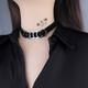 QUAMER老凤凰金店款项链女2025年新款锁骨链短款颈带项圈脖子配饰品颈链 四叶草毛衣链钛钢渡18K
