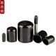 Kezitu soft rubber protective cap external thread screw protective sleeve screw rod round PVC cap plastic pipe casing cap plug inner diameter 4.0mm (200 pieces) black