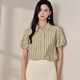 ROEYSHOUSE Luoyi Temperament Commuter Set Women's 2025 Summer New Fashion Striped Top Skirt Two-piece Set 12110 Striped Beige L