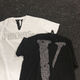 Vlone Back-Hot Diamond Big V Kurzärmelte P0P Up Guerilla Store Limited Style Männer und Frauen-Strass-Steinpaar T-Shirt 6198 Schwarz S