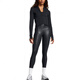 Under Armour MeridianUA simple solid color knitted quick-drying hooded short jacket jacket for women black black S M