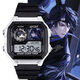 Fu Rong, Liu Bian, Yuan JI, Codename Yuan Electronic Watch Multifunktional wasserdichte Schüler Geschenkwecker Sportwache [Stylish Silver Schwarz] -d3271 Electronic Watch [importierte Bewegung + extra langer Standby] Geschenkbox