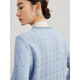 ROMON high-end sweater for women, small fragrance style, blended gold silk wool 2025 new high-end spring and autumn sweater jacket for women, heavy industry light luxury/high-end orchid M