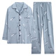 Men's pure cotton long sleeve spring and autumn thin casual loose plus size men can wear home clothes suits with gray wheat ears + bk691 gray long sleeves L Recommended 90-120 Jin [Jin equals 0.5 kg]