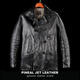 PJL Men's Japanese Autumn and Winter 740 New Retro Mid-Length Sheepskin Retro Heavy Wash 740 Military Coat Black 2XL (200Jin Jin is equal to less than 0.5 kg)