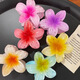 Plumeria-Schnappclip für Frauen 2025 Neues High-End-Haarzubehör Clip Kopfschmuck Haarclip großer Hinterkopfhai-Clip 1396C (Orange Plumeria Snatch Clip)