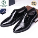 Zapatos de cuero de carpintero de carpintero de cuero genuino de cuero para hombres transpirables negocios informal de la versión coreana que mejora el ropa formal británica zapatos de boda puntiagudos 9905-negros 38