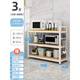 PUPAN LAGE RAGE BODENHEIT BODENSTEUFT KITCHE Multi-Layer-Regale Mikrowellenofen-Ofen-Topf-Lagerschrank Multifunktionsschale und Teller-Aufbewahrungsschrank 4-Layer 12035
