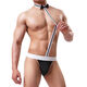 Sexy underwear male servant jumpsuit thong men sex underwear sexy waiter and macho man red one size