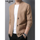 Lilang Herrenpullover Strickjacke Korean Style Casual Strickjacke Herren Herbst und Winter Schal Herrenpullover, Kamelfarbe M 16590-120jin [Jin gleich 0,5 kg]