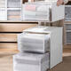 
MieHONE drawer shoe storage box clothes storage box plastic storage cabinet transparent storage box clothing sorting box shoe box 9227 depth 43.8 width 34 height 19 single independent installation cost-effective