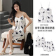 Palando Sommer Ladies Hosender Pyjamas mit Brustpolster sexy Spitzenanzug 2025 Neue Ice Seide Feeling Girls Home Kleidung M9902 Einfacher Kaninchen M.