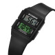 Shinuoke Student Electronic Watch Thin Design Retro Classic Black Watch wasserdichte leuchtende Sport -Männer Uhr 9896 Schwarz