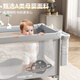 Taimei Gao One-Click Folding Crib 0-6 Jahre Multifunktions-Spleißen mit großem Bett Baby Mobile Cradle Bett Neugeborenes Shakel Cradle Cradle Grey (Windel Tisch + Rassel + Moskitonetz + Aufbewahrungstasche)